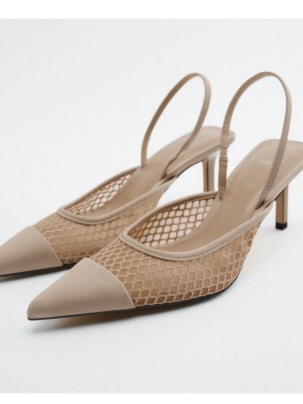 Zara Beige kitten Heels